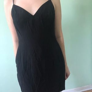 Black midi dress